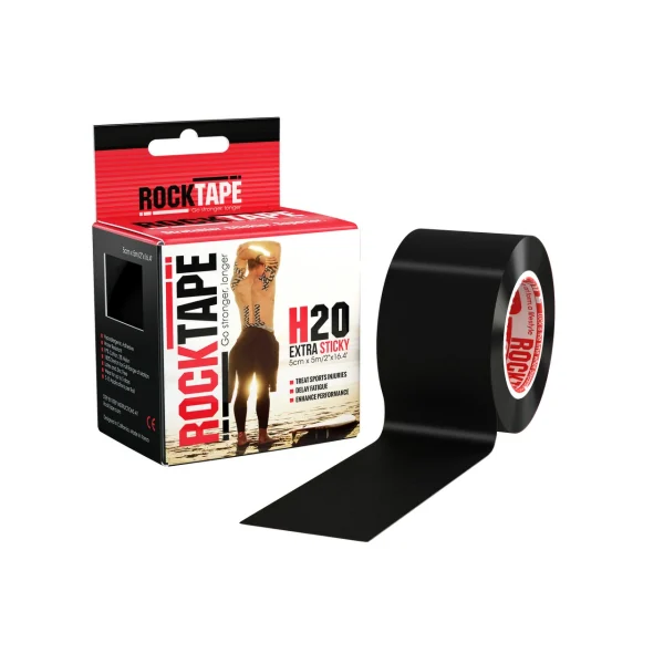 RockTape_ktape_kinesio_KinesiologyTape_เทปพยุงกล้ามเนื้อ_เทปกีฬา_เทปลดปวด_เทปสี-H2O_Black_สีดำ