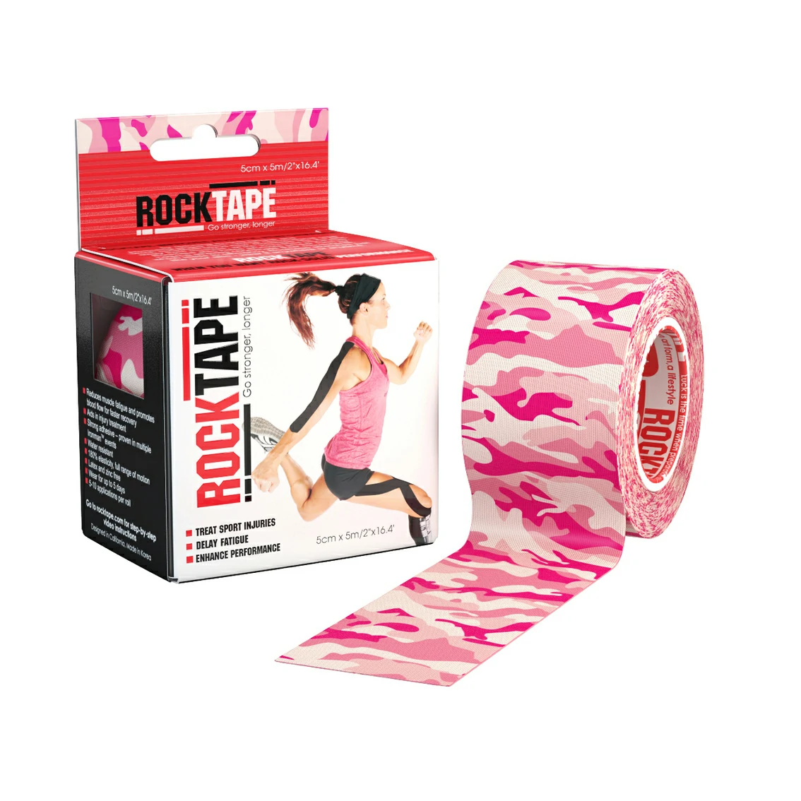 RockTape_ktape_kinesio_KinesiologyTape_เทปพยุงกล้ามเนื้อ_เทปกีฬา_เทปลดปวด_เทปสี-Standard_Camo-Pink