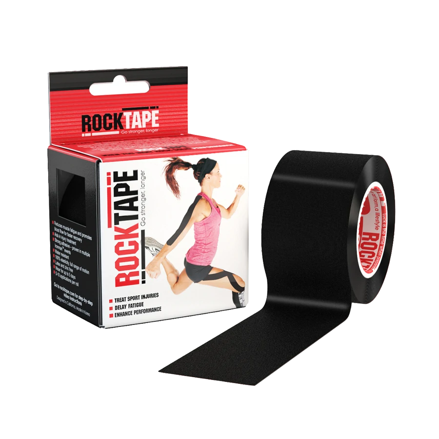 RockTape_ktape_kinesio_KinesiologyTape_เทปพยุงกล้ามเนื้อ_เทปกีฬา_เทปลดปวด_เทปสี_black_สีดำ