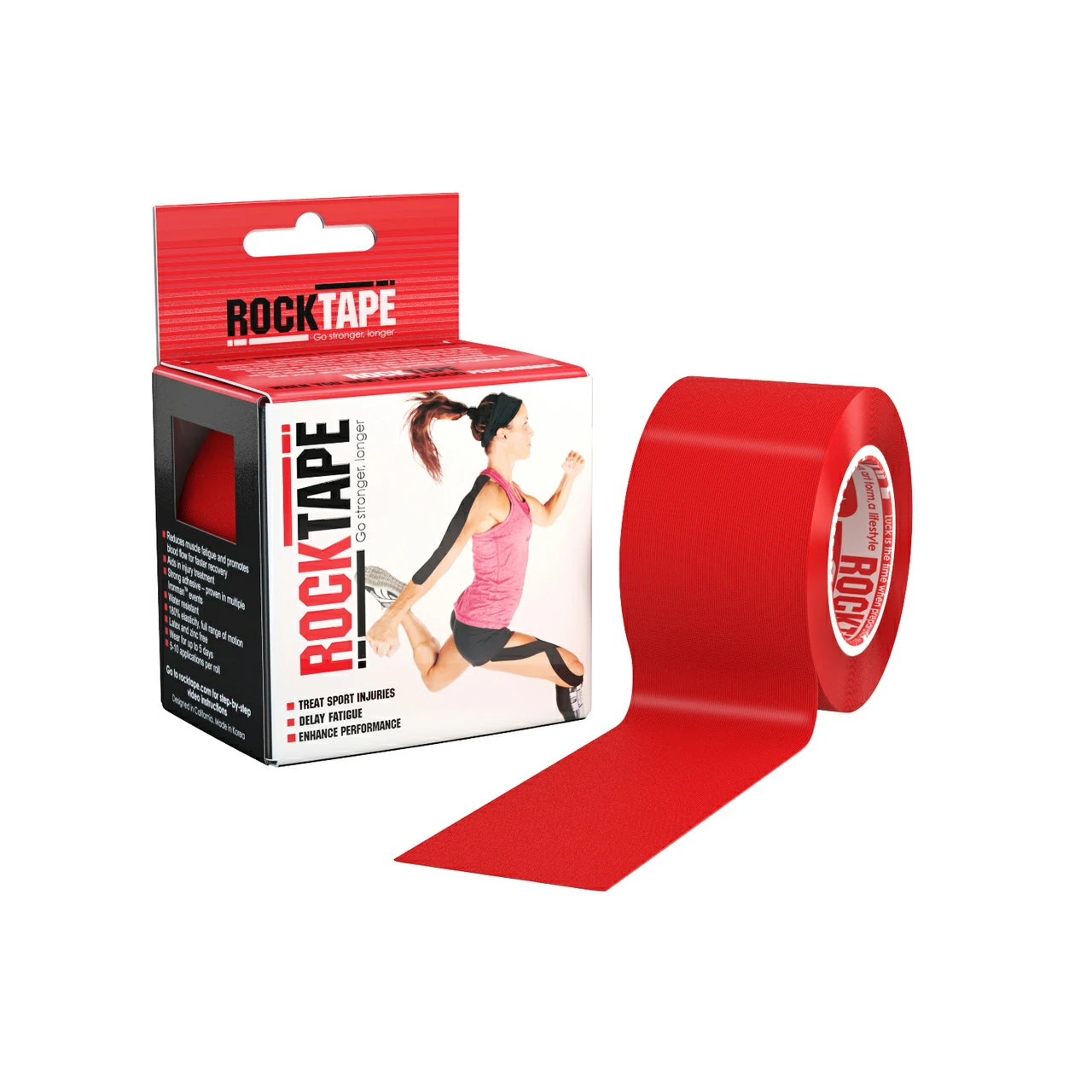 RockTape_ktape_kinesio_KinesiologyTape_เทปพยุงกล้ามเนื้อ_เทปกีฬา_เทปลดปวด_เทปสี_red_สีแดง